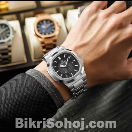 Premium Stainless Steel Men’s Watch | 3ATM Waterproof